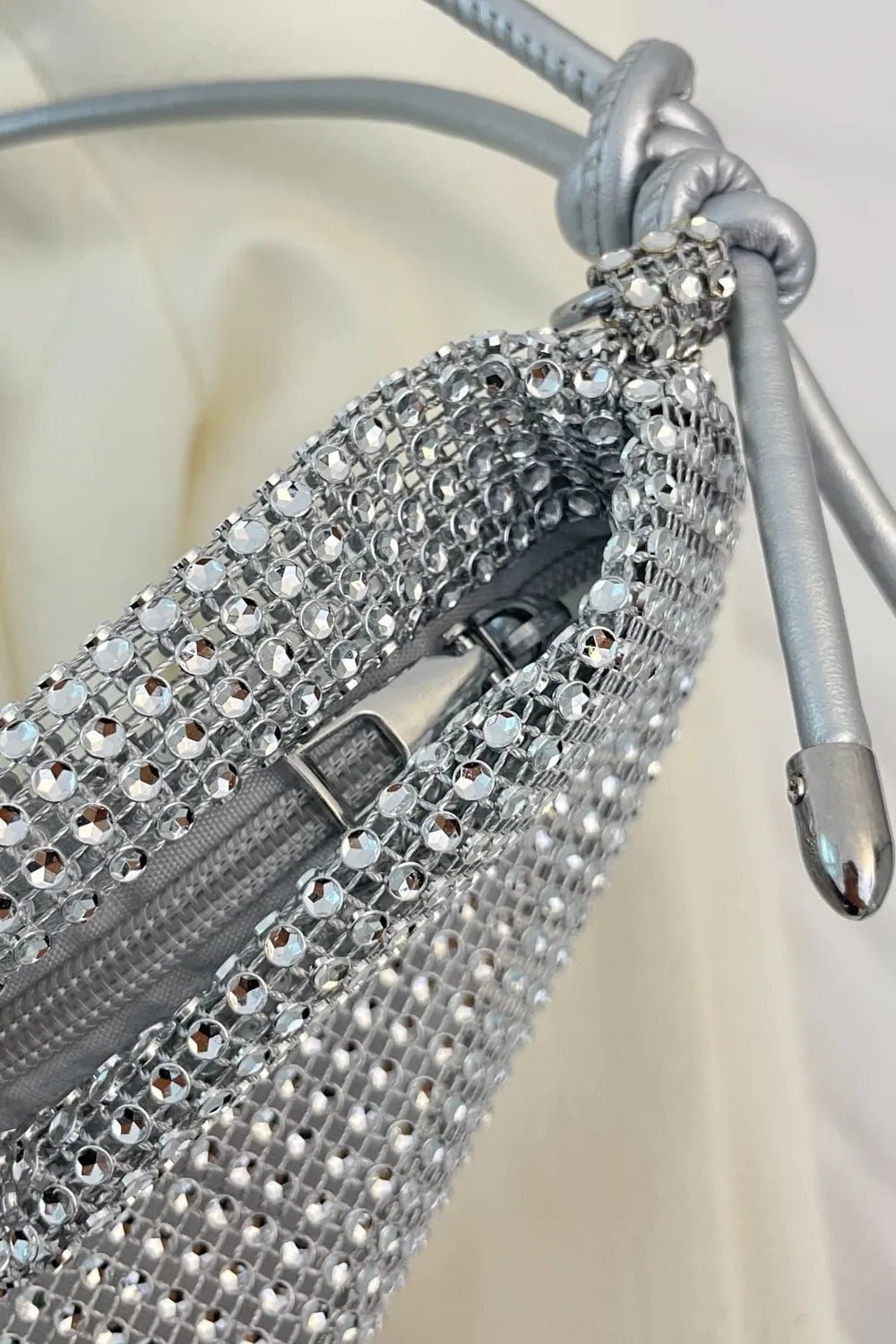 Rhinestone Knotted Strap Crossbody BagBag
