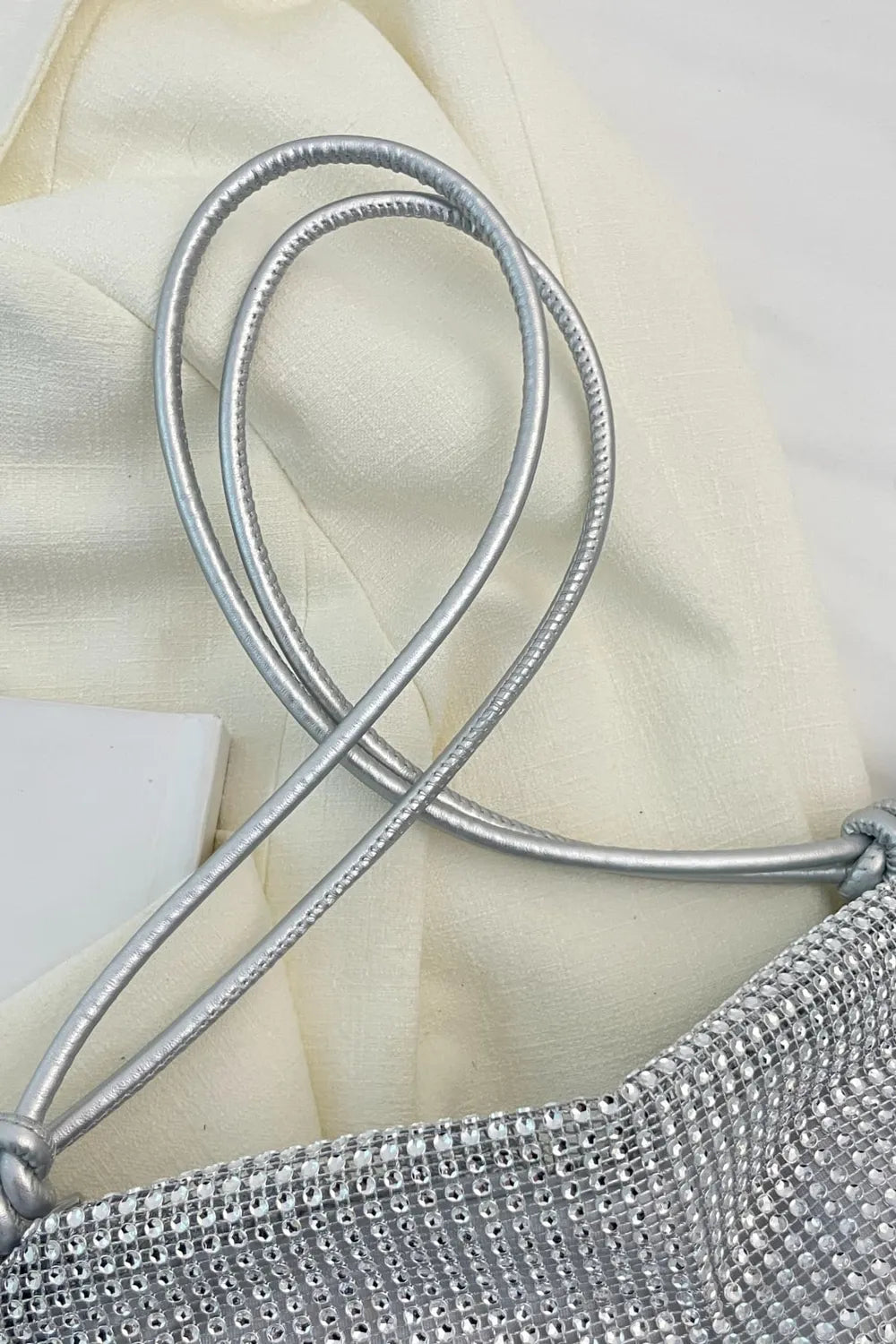 Rhinestone Knotted Strap Crossbody BagBag