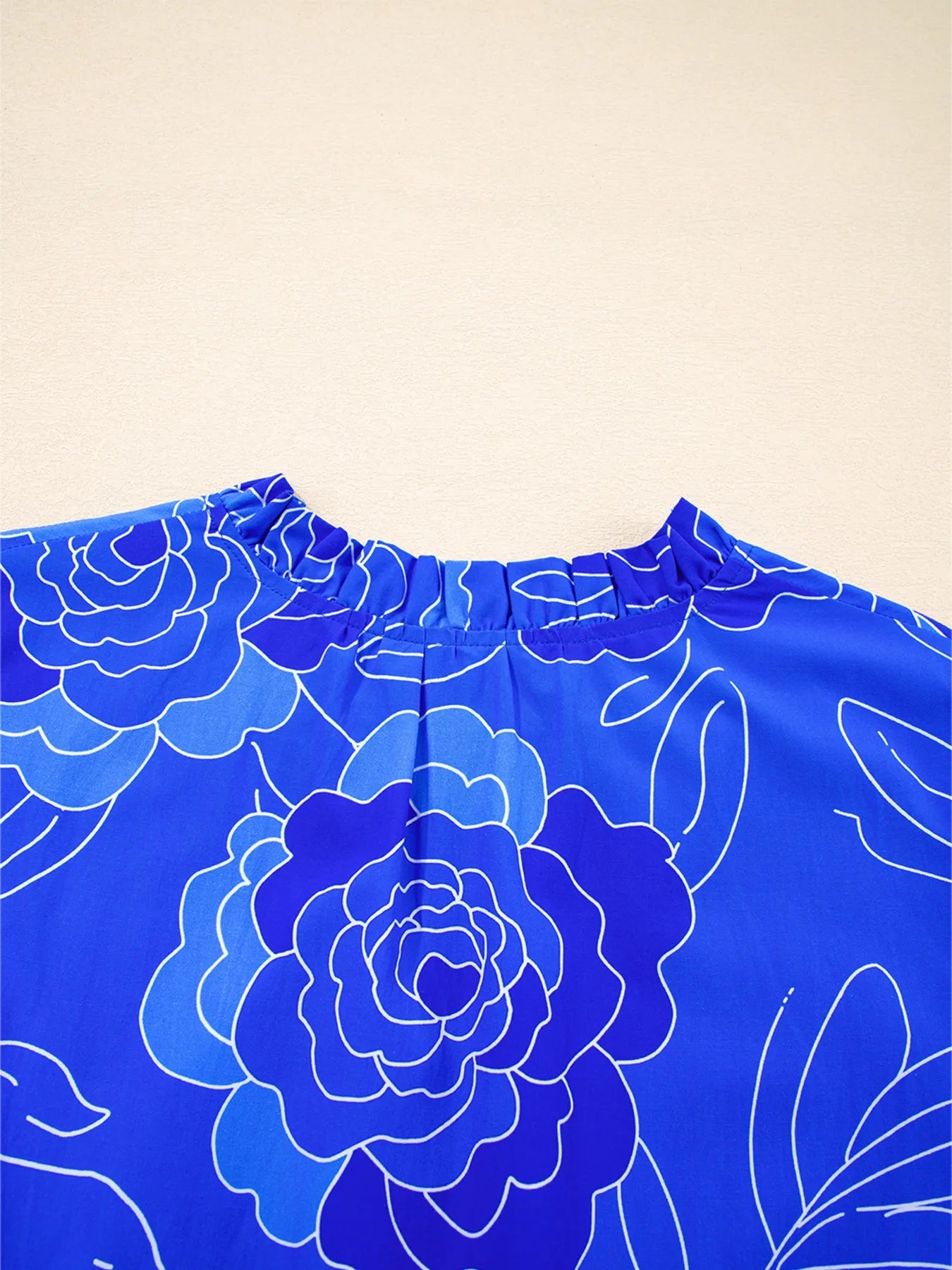 Ruffled Hem Short Sleeve Flowy Mini Dress