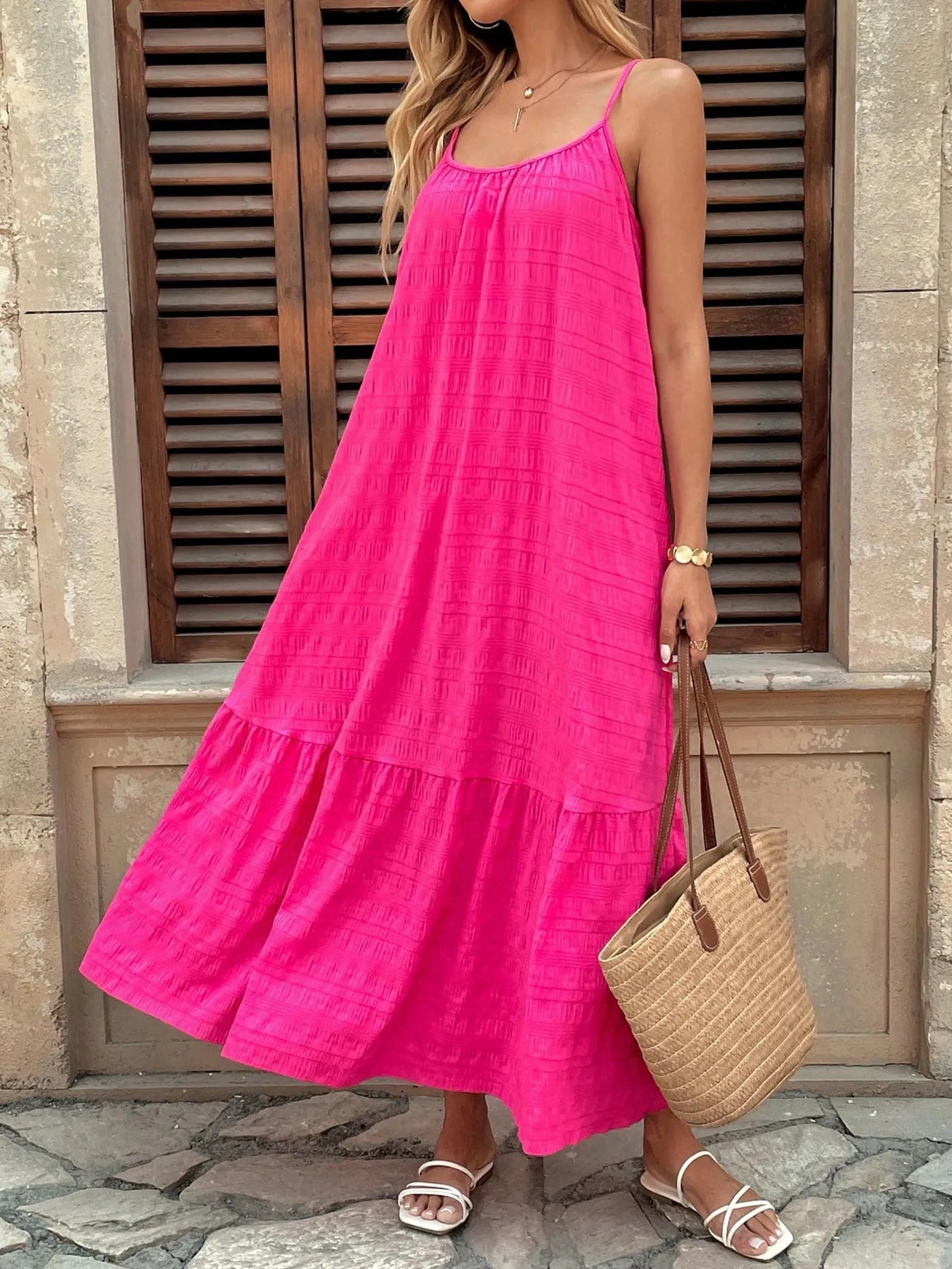 Scoop Neck Cami Maxi Dress