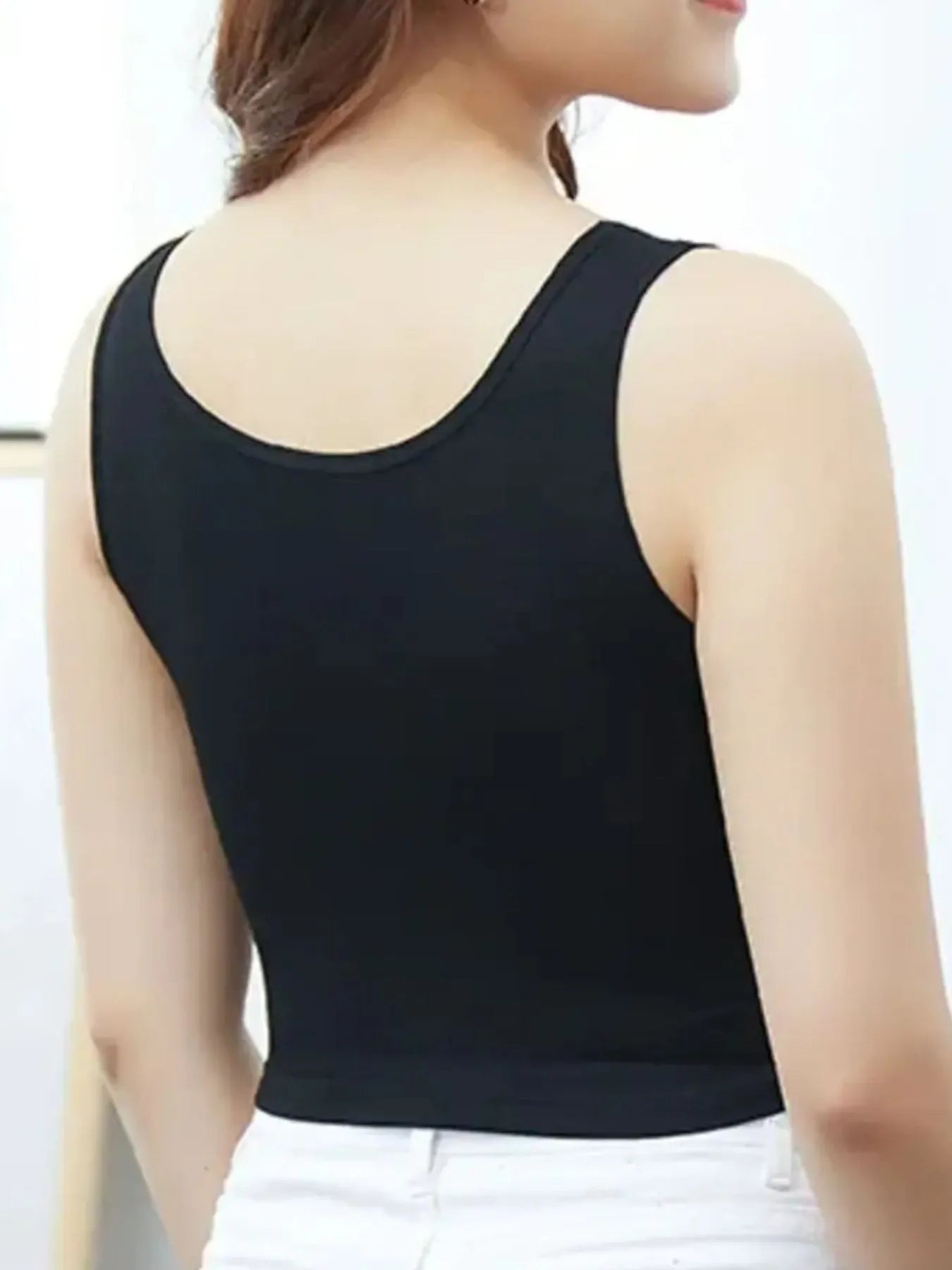 Scoop Neck Cropped Tank Top