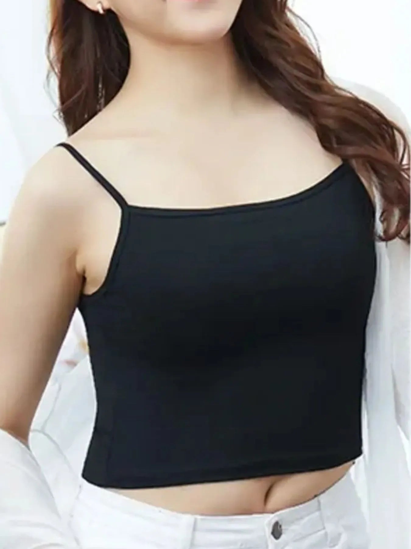 Scoop Neck Cropped Tank Top