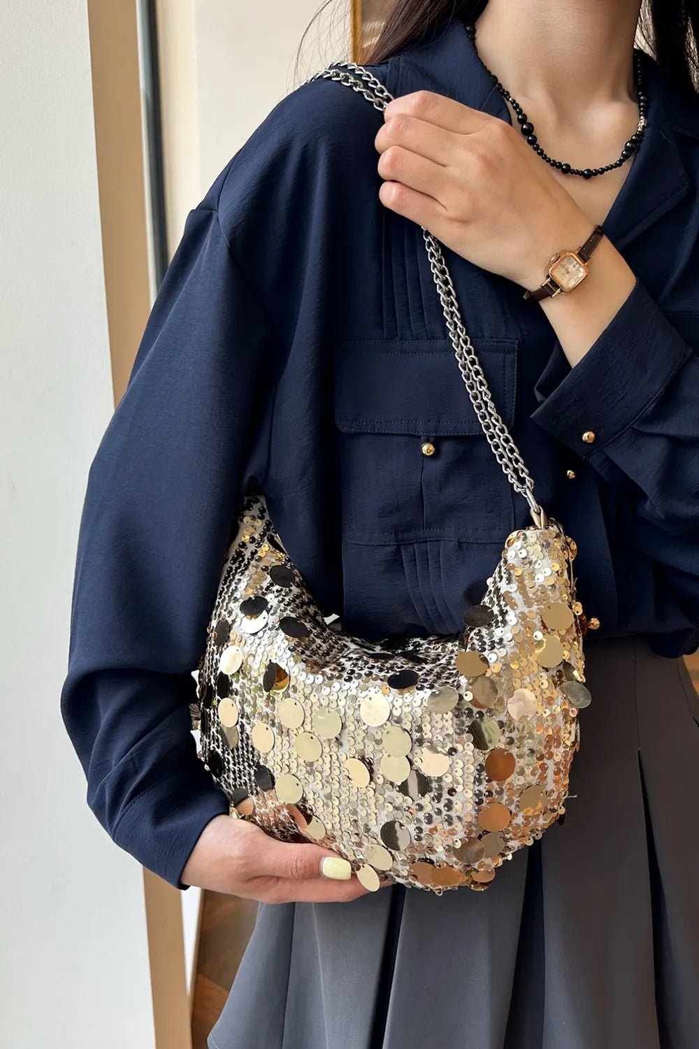 Sequin Chain Crossbody BagBag