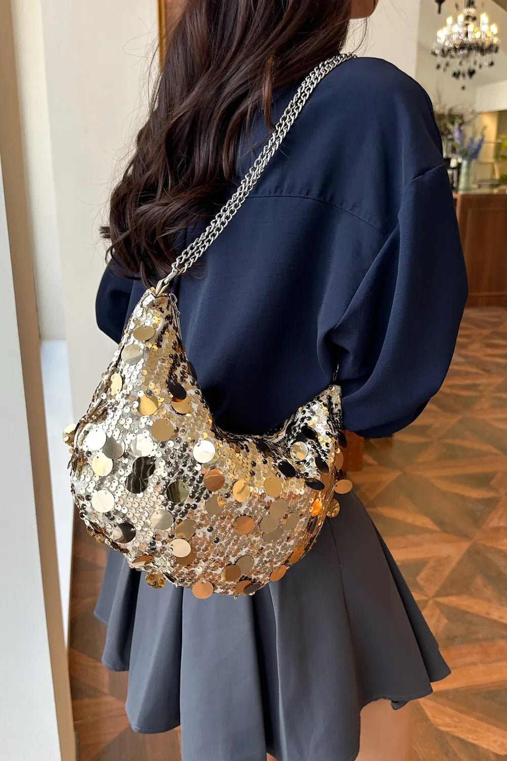 Sequin Chain Crossbody BagBag