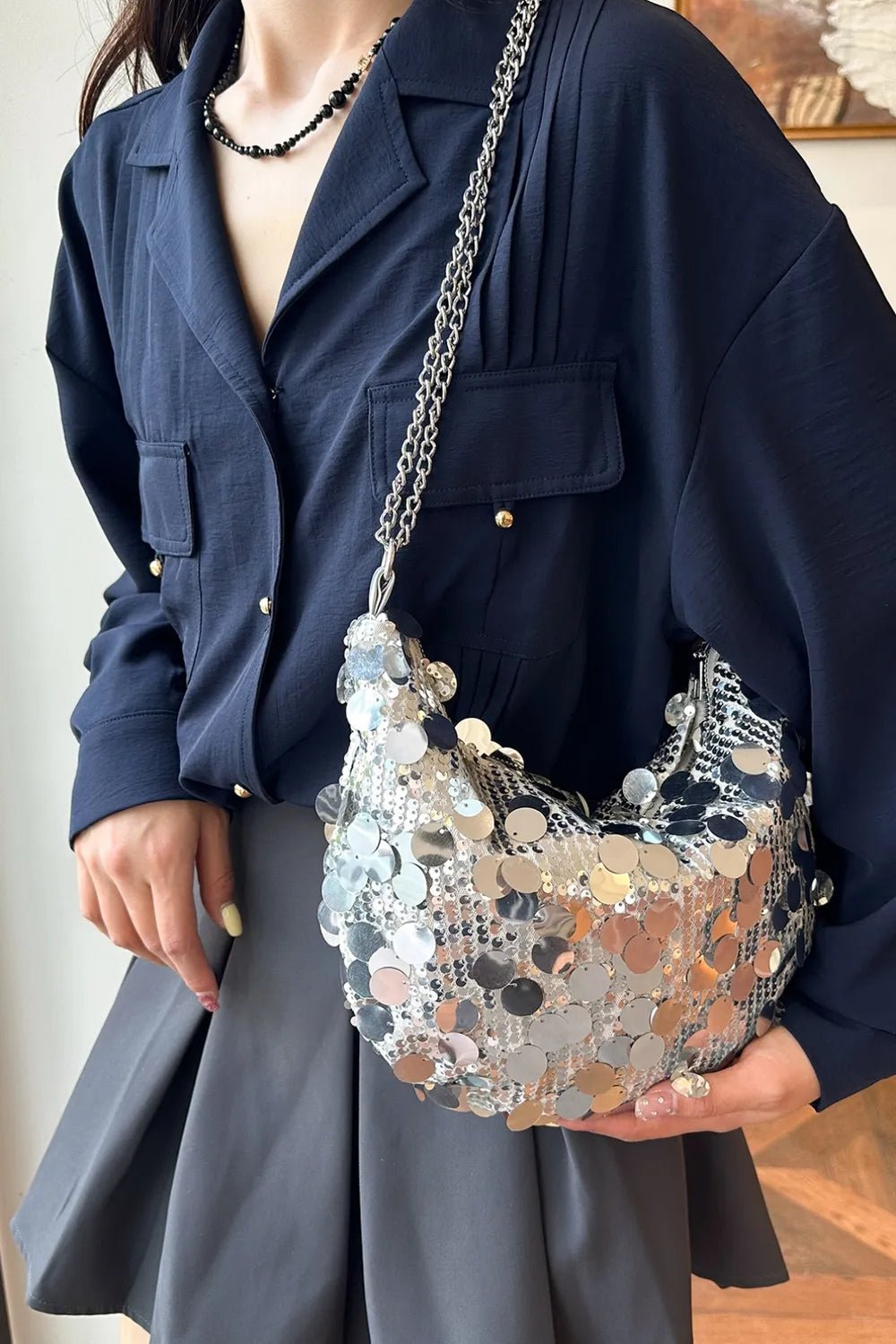 Sequin Chain Crossbody BagBag