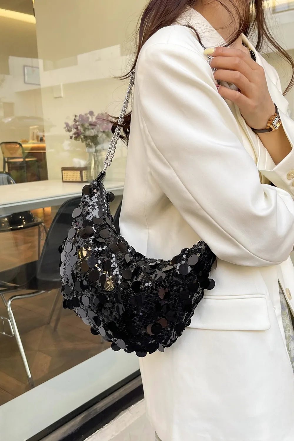 Sequin Chain Crossbody BagBag