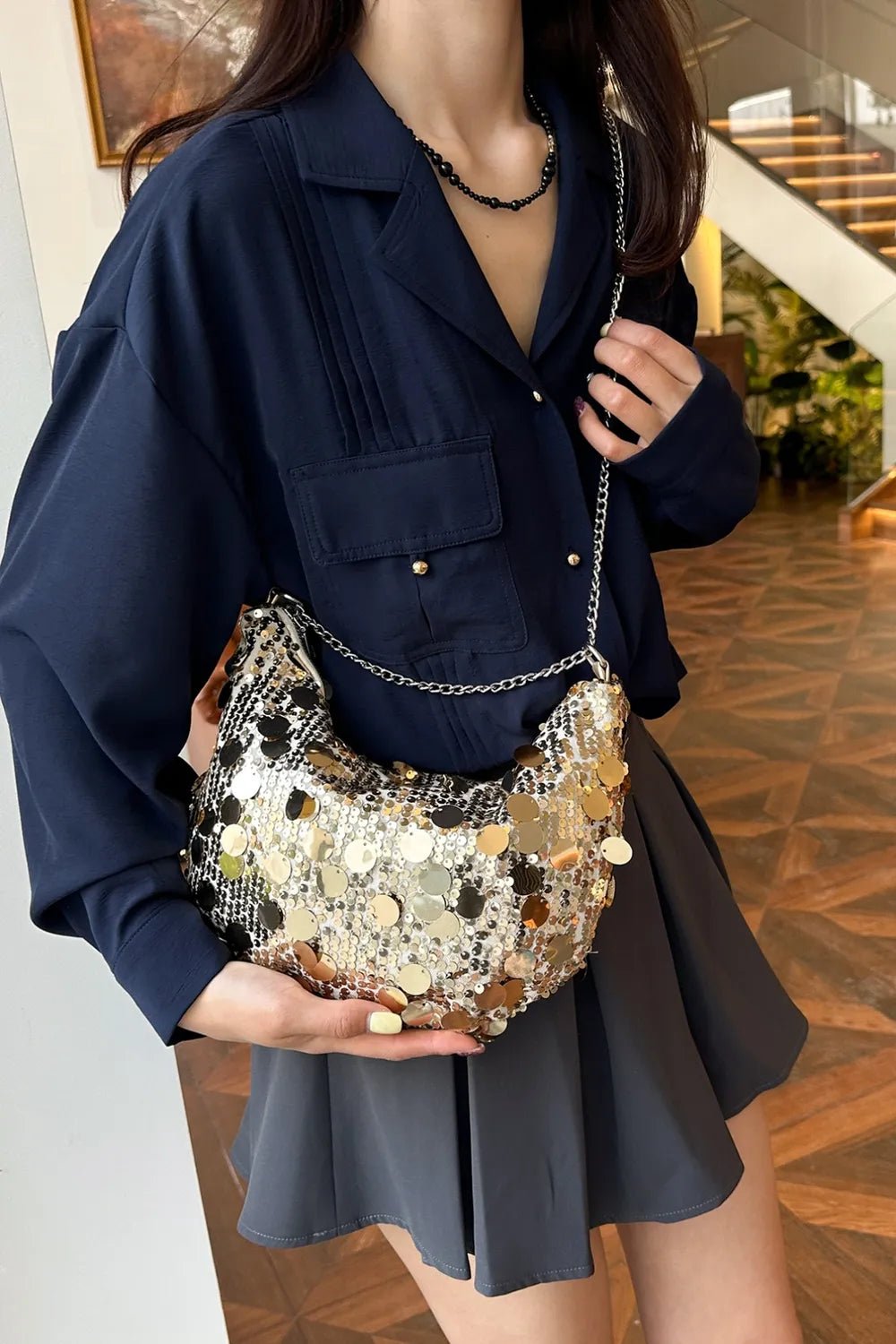 Sequin Chain Crossbody BagBag