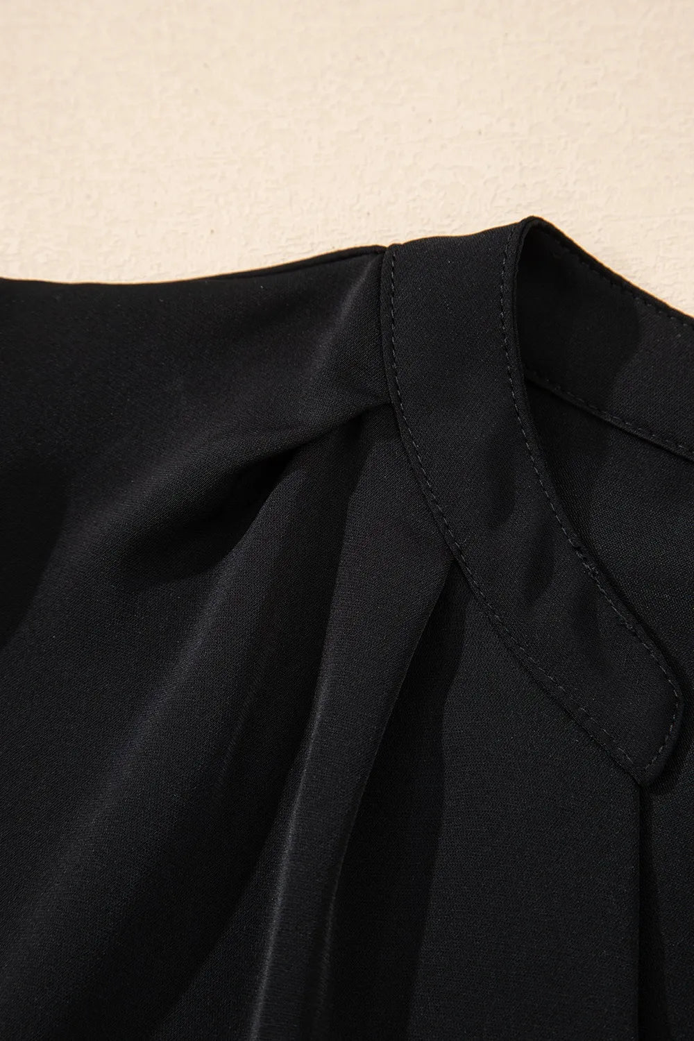 Short Sleeve Notched Blouse