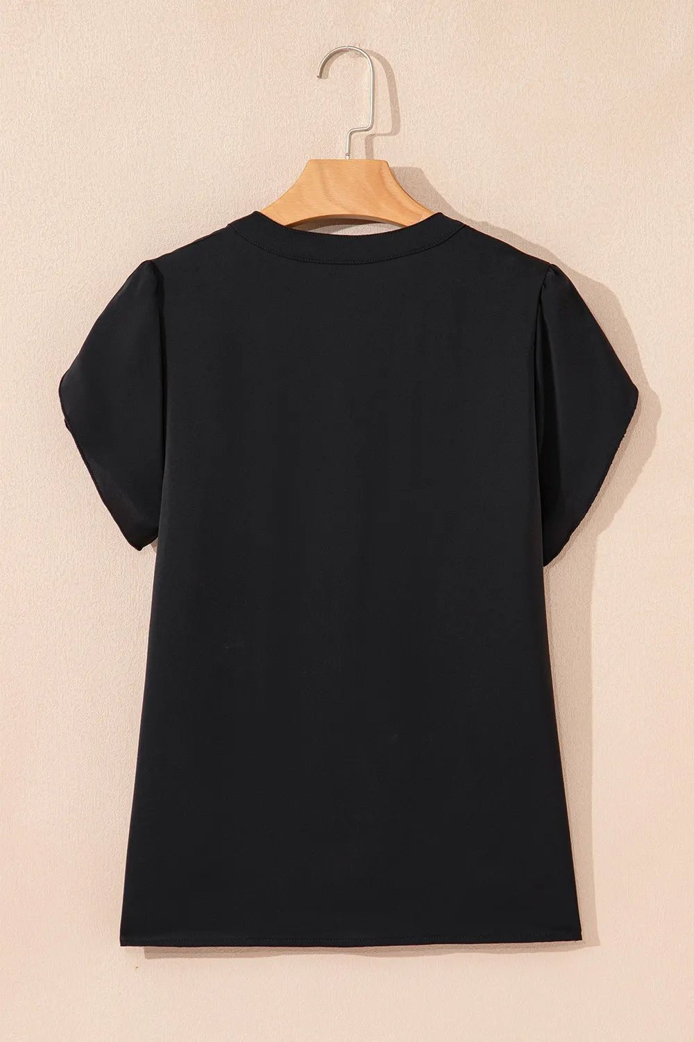 Short Sleeve Notched Blouse