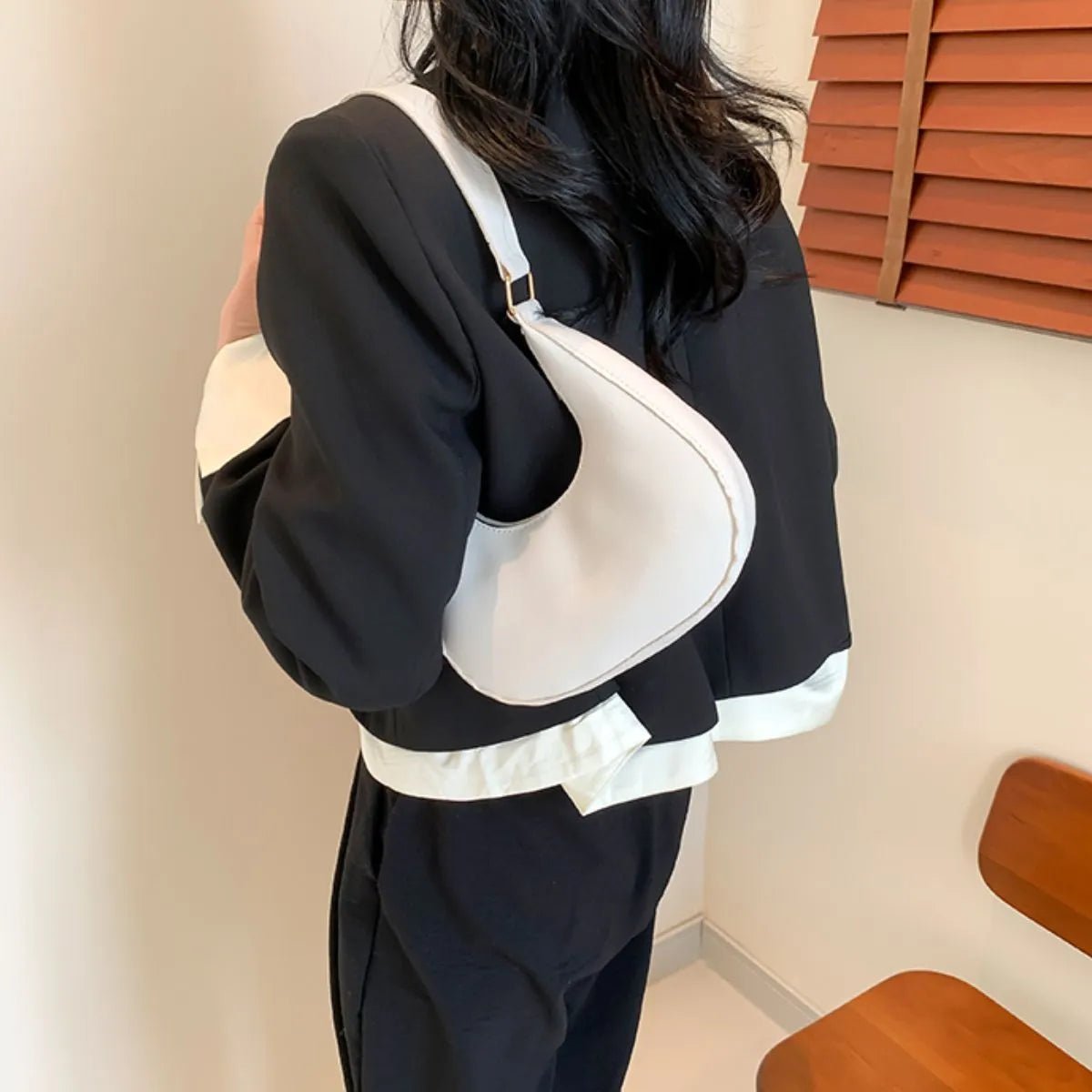 Solid Color Crescent Shoulder BagBag
