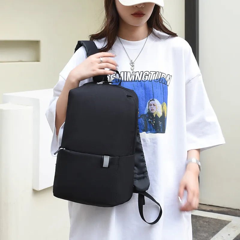 Solid Color Nylon Backpack BagBag