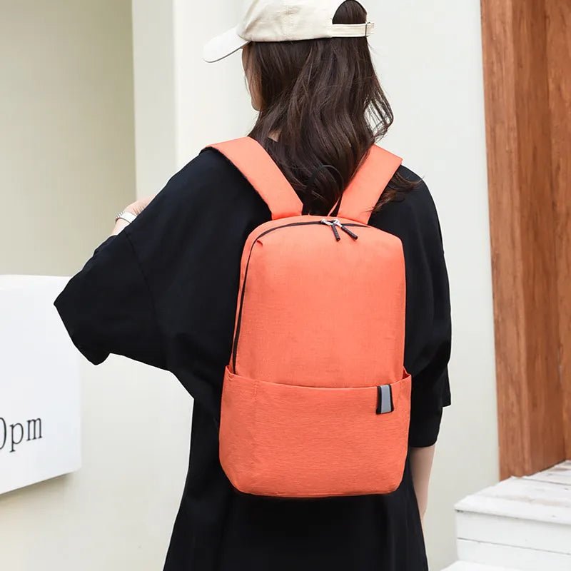 Solid Color Nylon Backpack BagBag