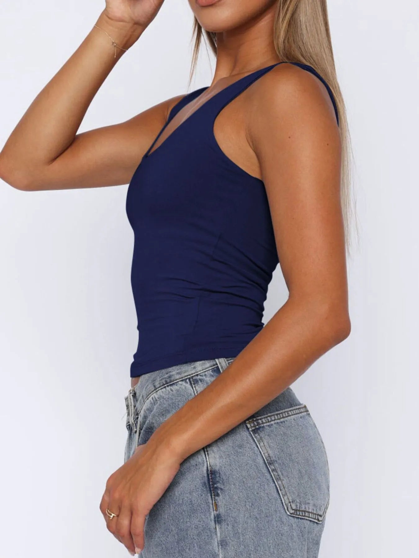 Square Neck Wide Strap Tank