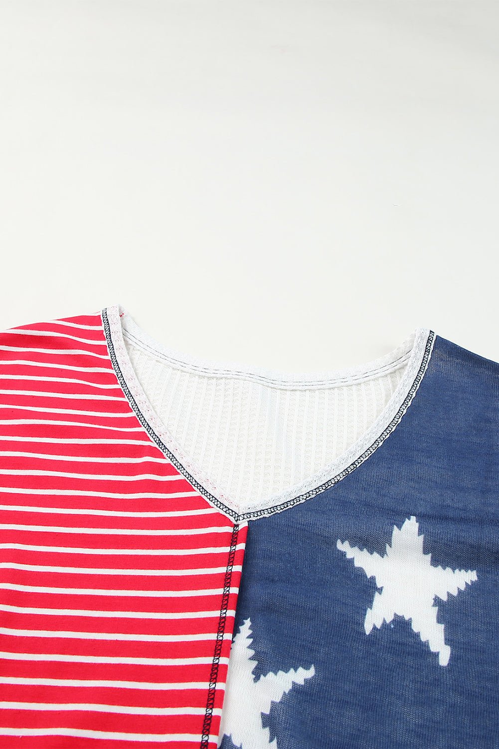 Star and Stripe V - Neck Top
