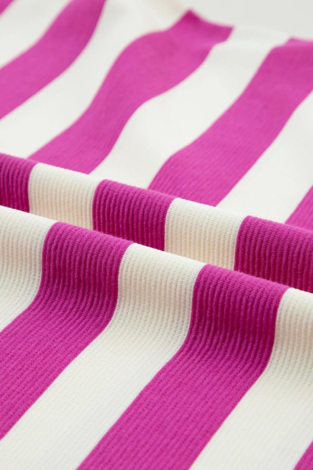 Stripe Cap Sleeve Pocketed Shift Tee Dress