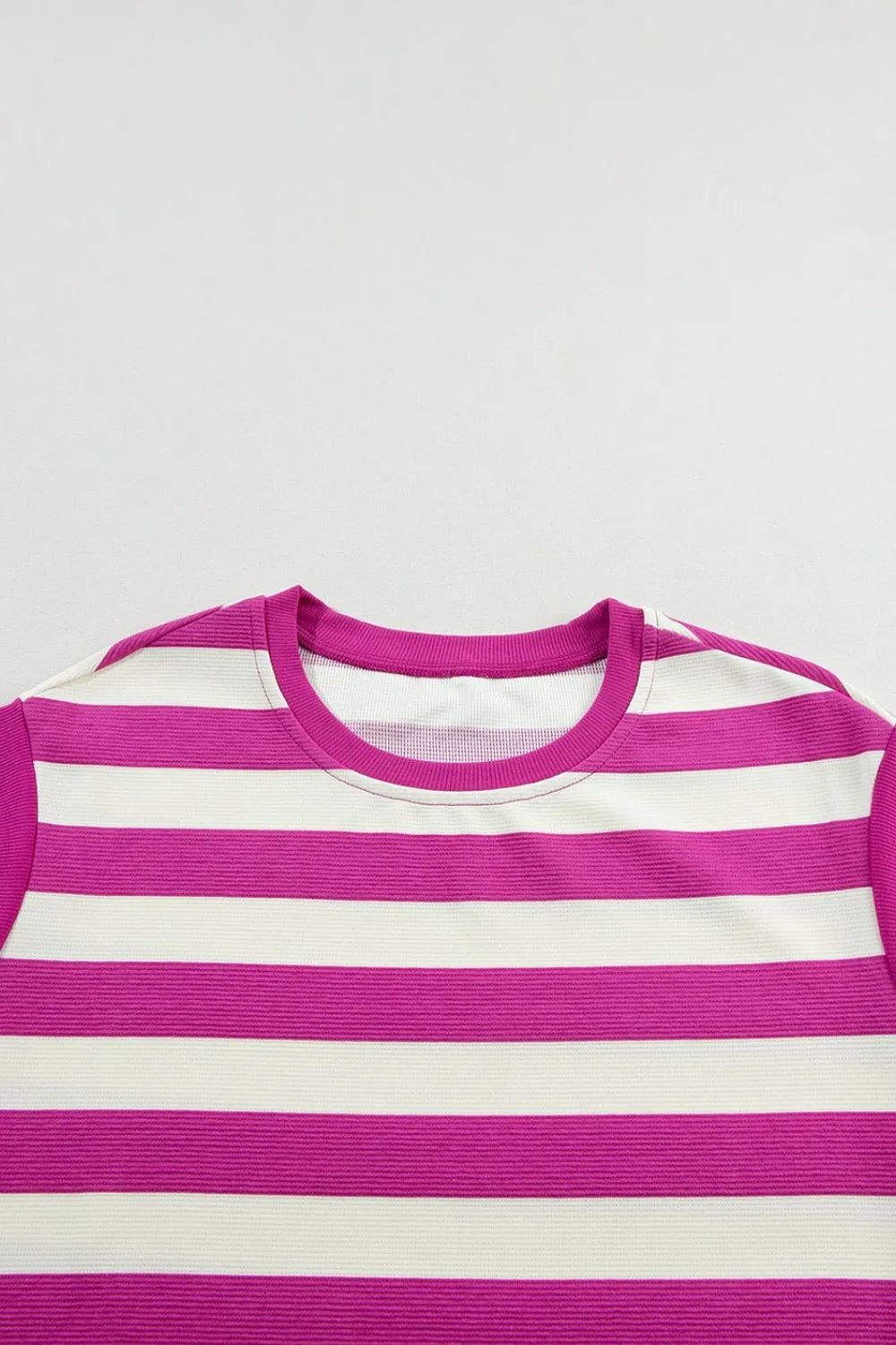 Stripe Cap Sleeve Pocketed Shift Tee Dress