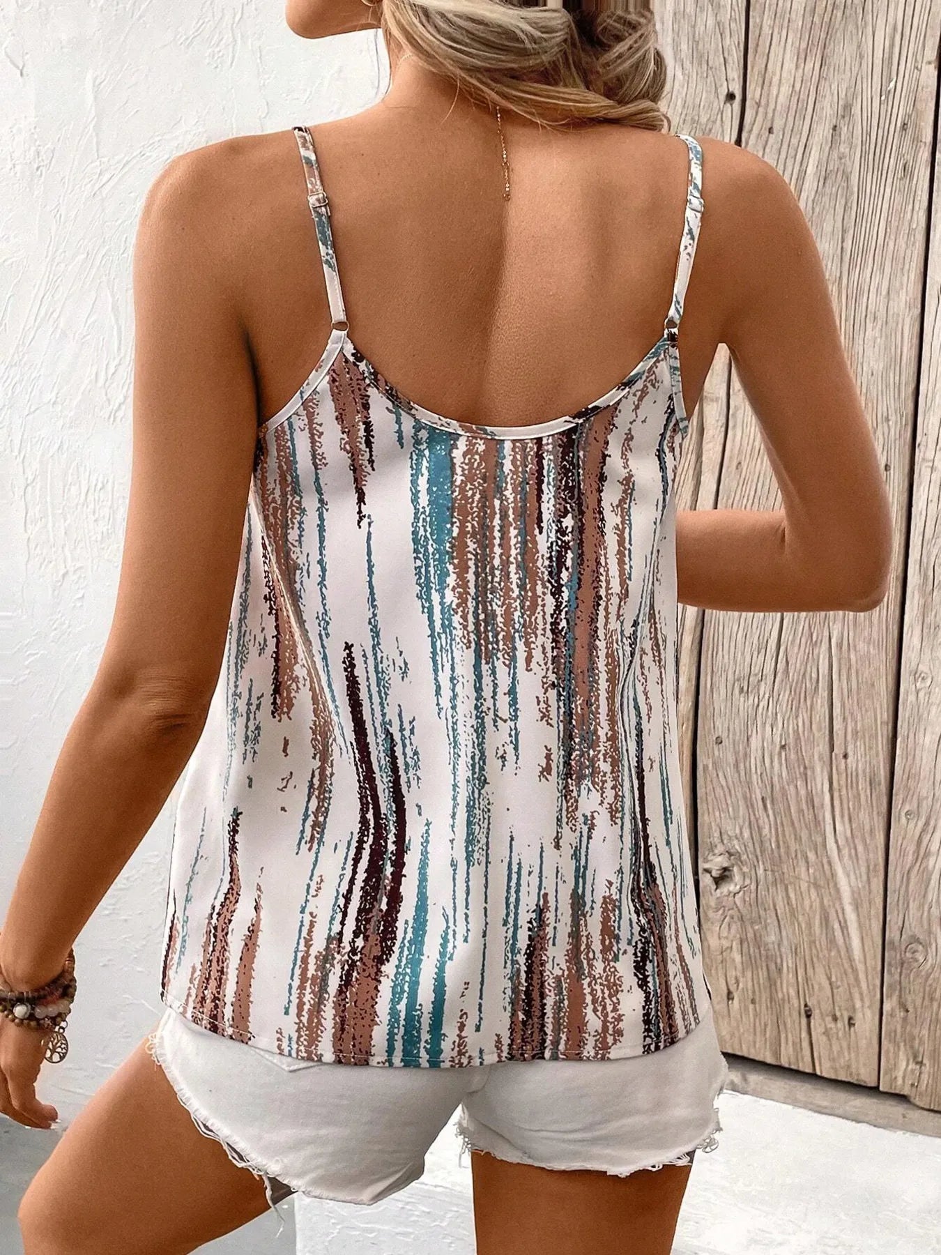 Striped Scoop Neck Cami