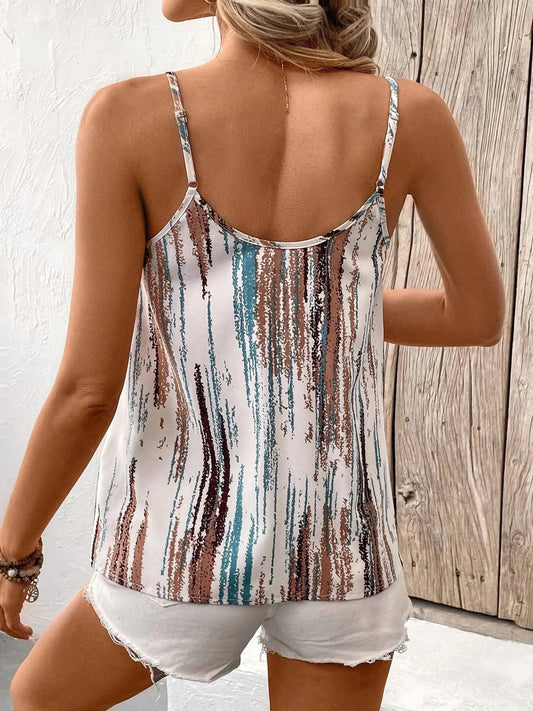 Striped Scoop Neck Cami