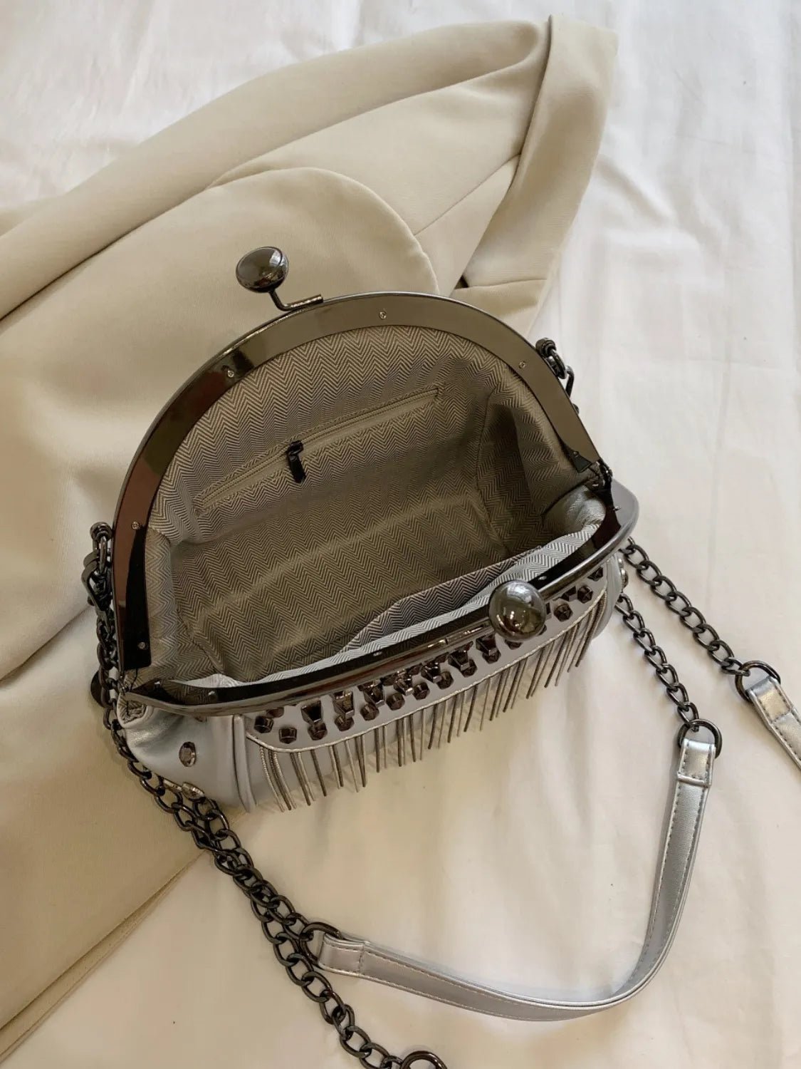 Studded Fringe Crossbody BagBag