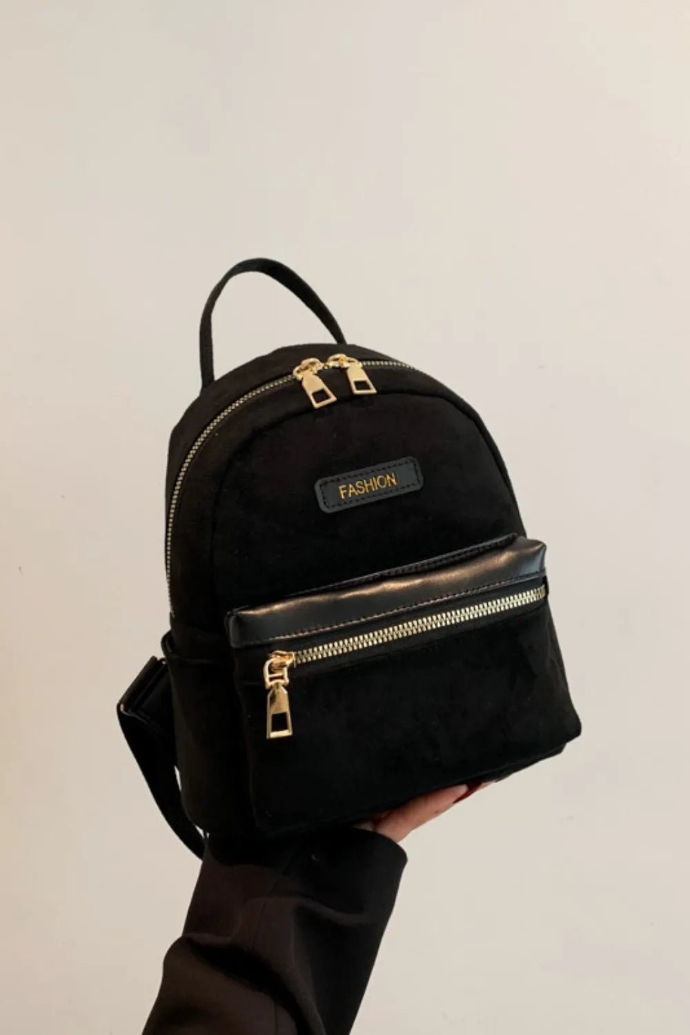 Suede Adjustable Strap Backpack BagBag