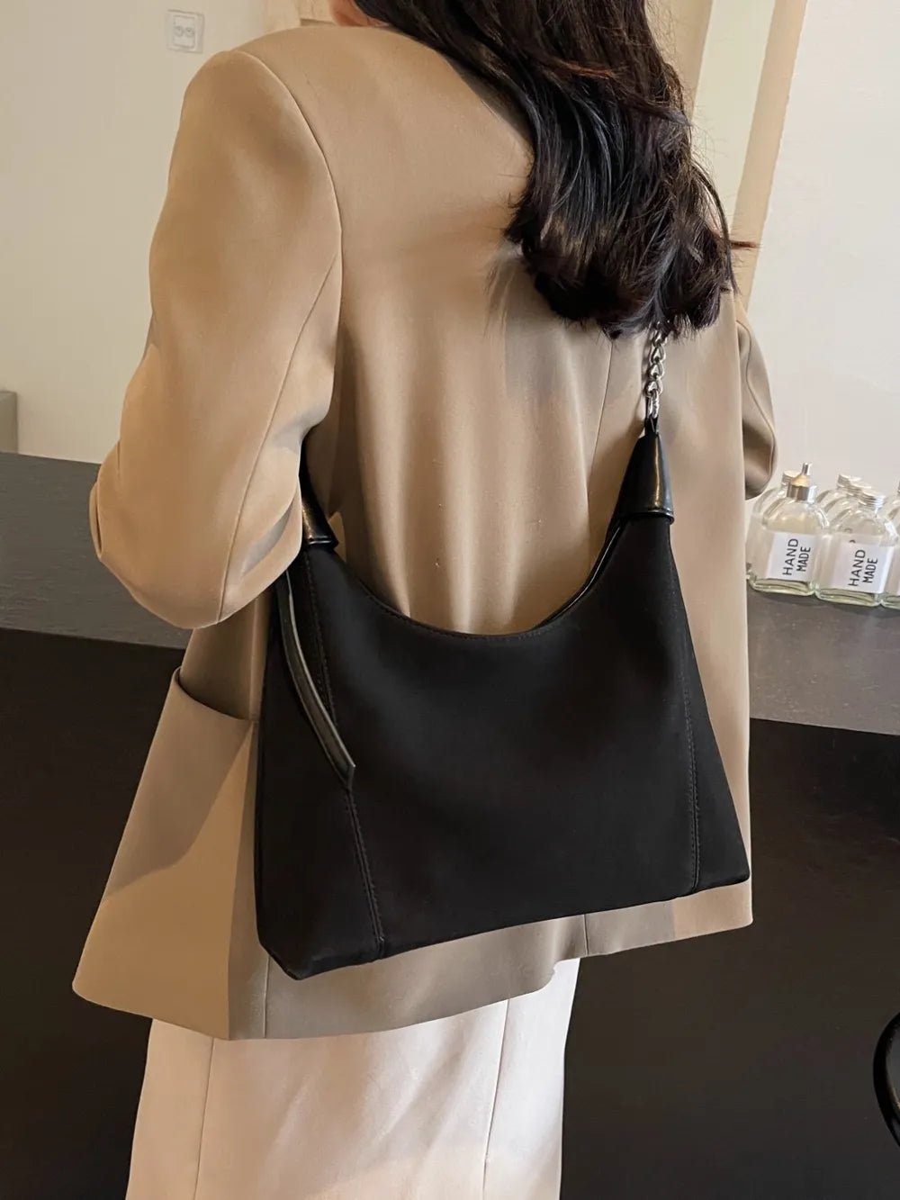 Suede Adjustable Strap Shoulder BagBag