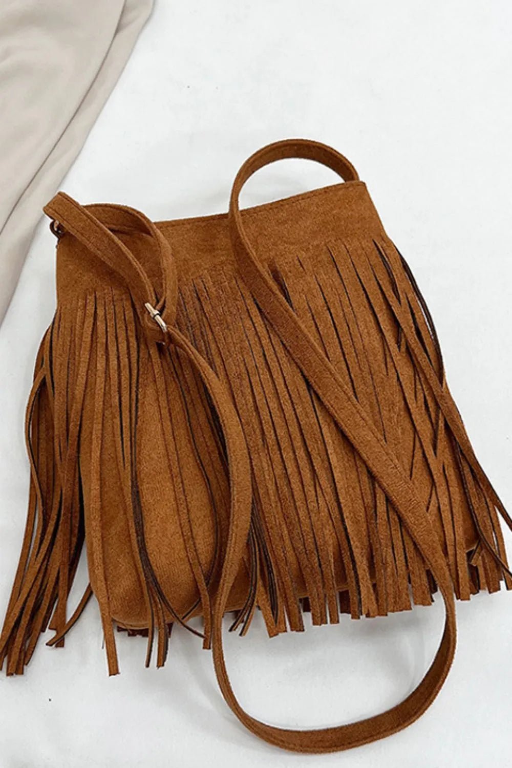 Suede Fringe Shoulder BagBag