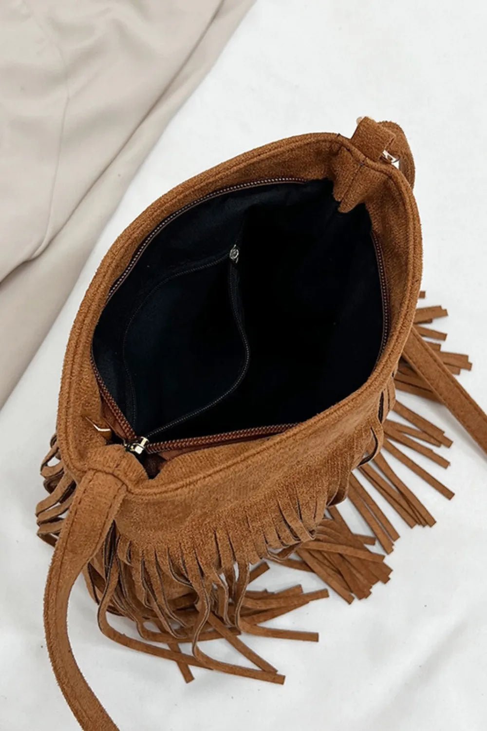 Suede Fringe Shoulder BagBag