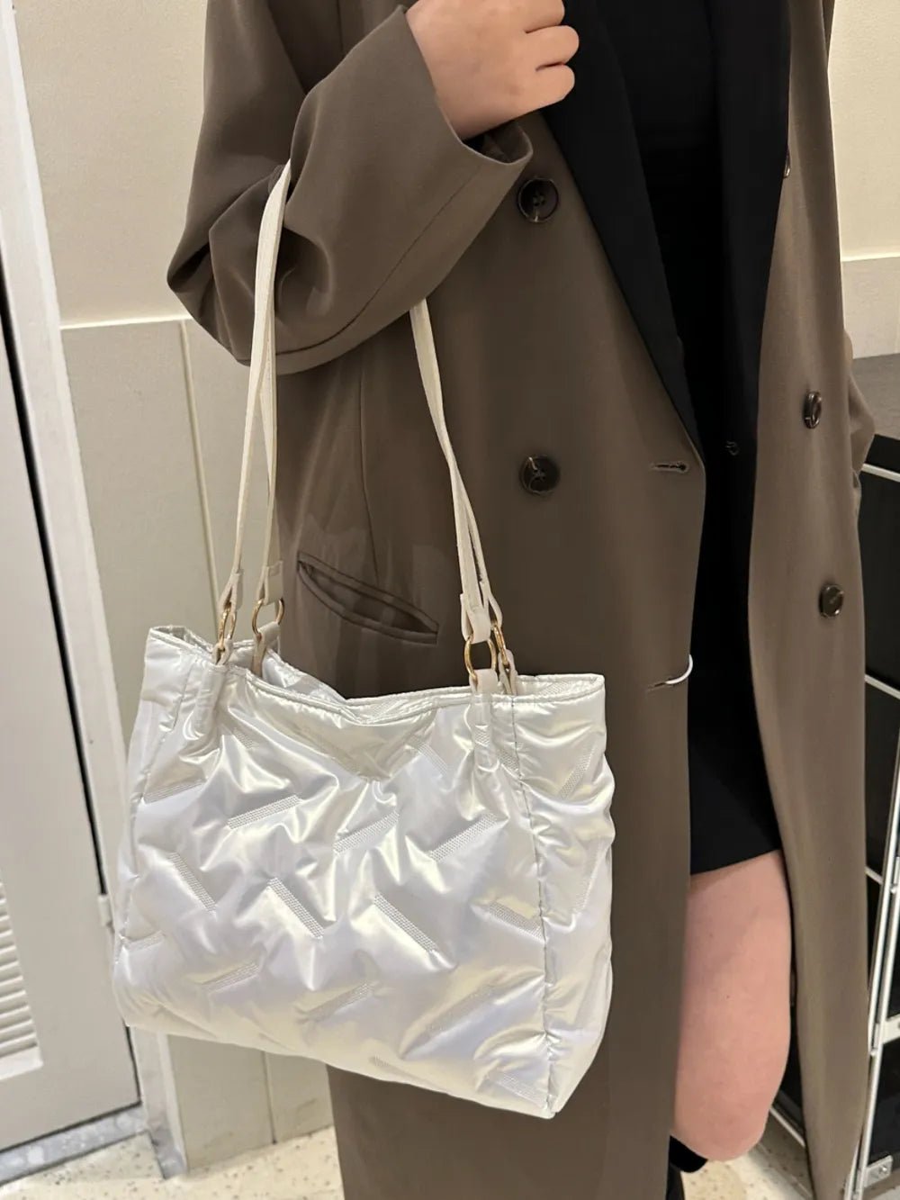 Textured Polyester Shoulder BagBag