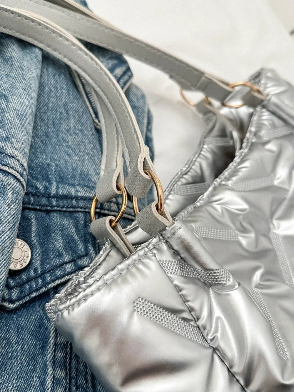 Textured Polyester Shoulder BagBag