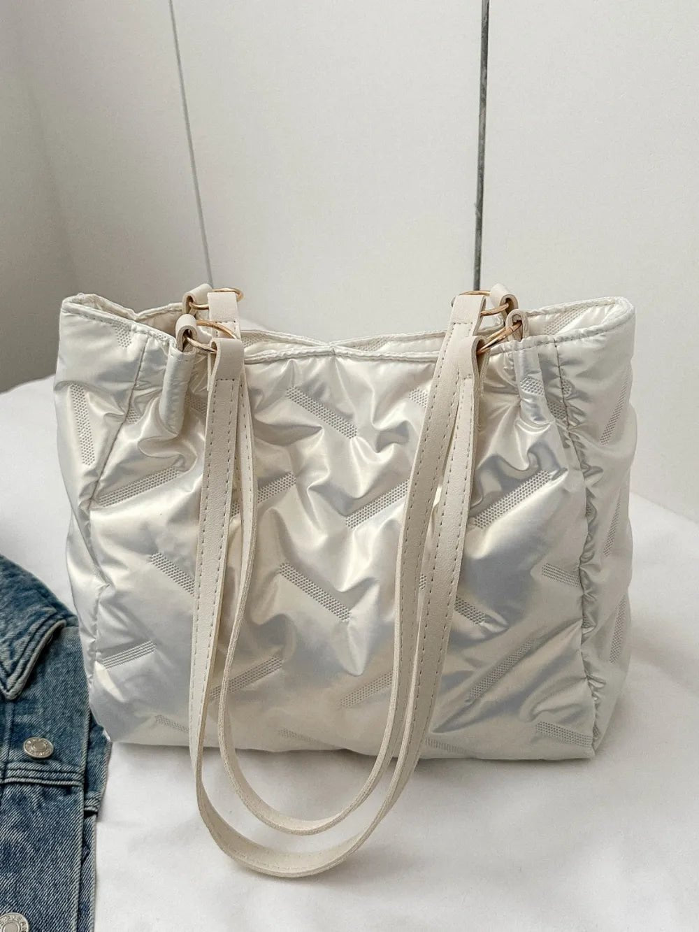 Textured Polyester Shoulder BagBag