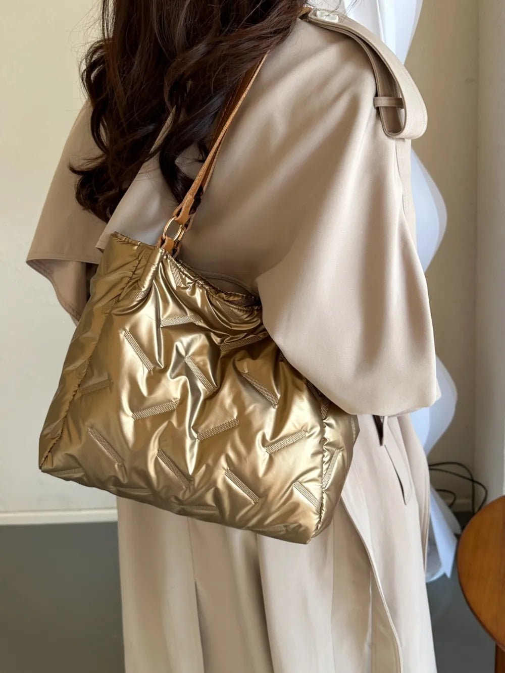 Textured Polyester Shoulder BagBag
