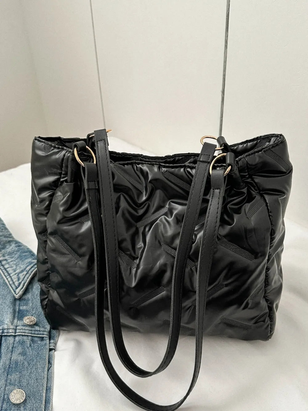 Textured Polyester Shoulder BagBag