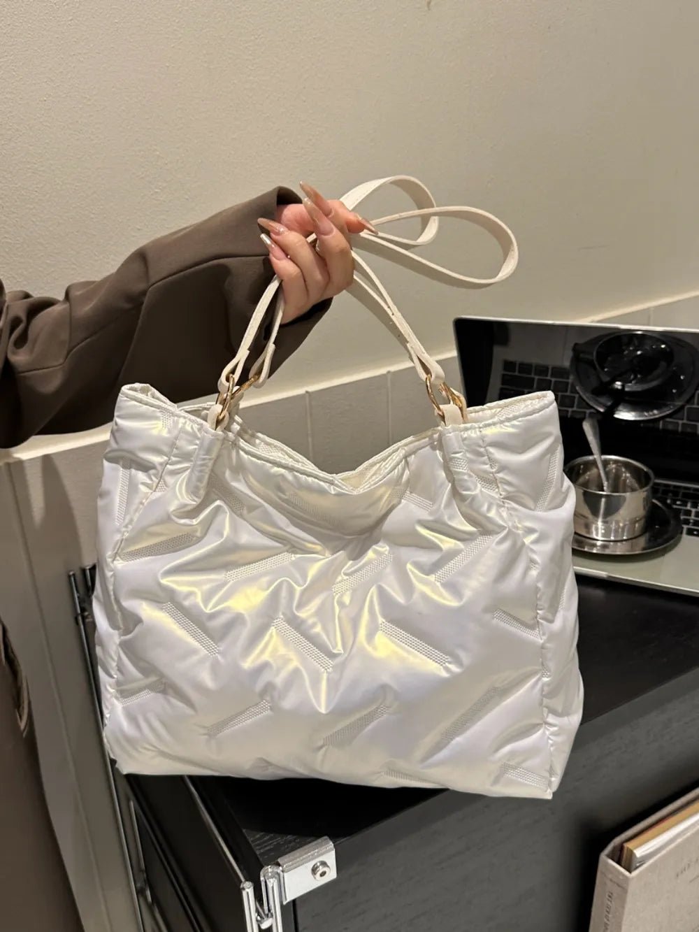 Textured Polyester Shoulder BagBag