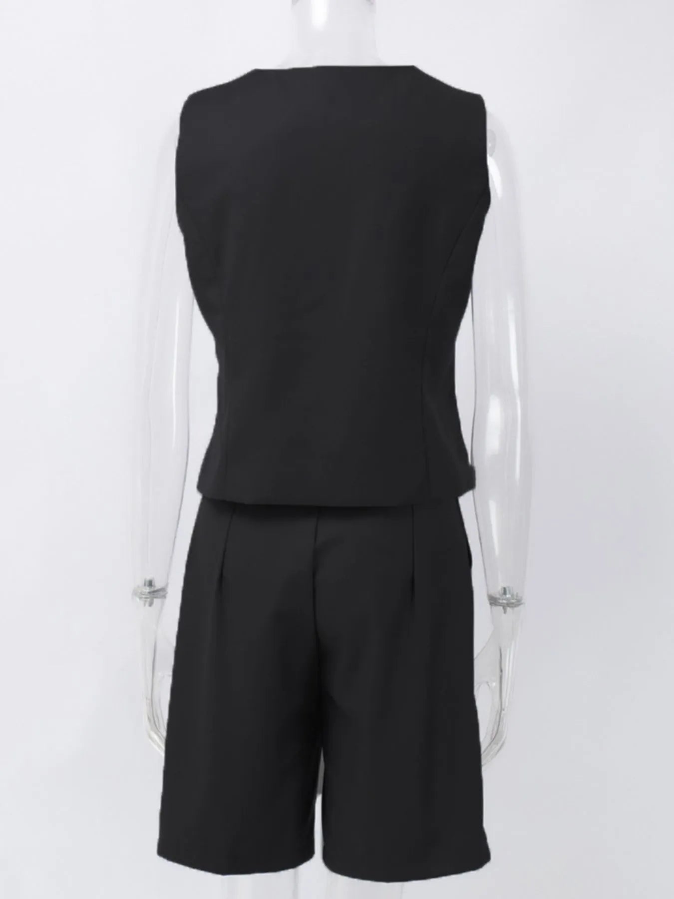 V - Neck Vest and Pants Two - Piece Blazer Set