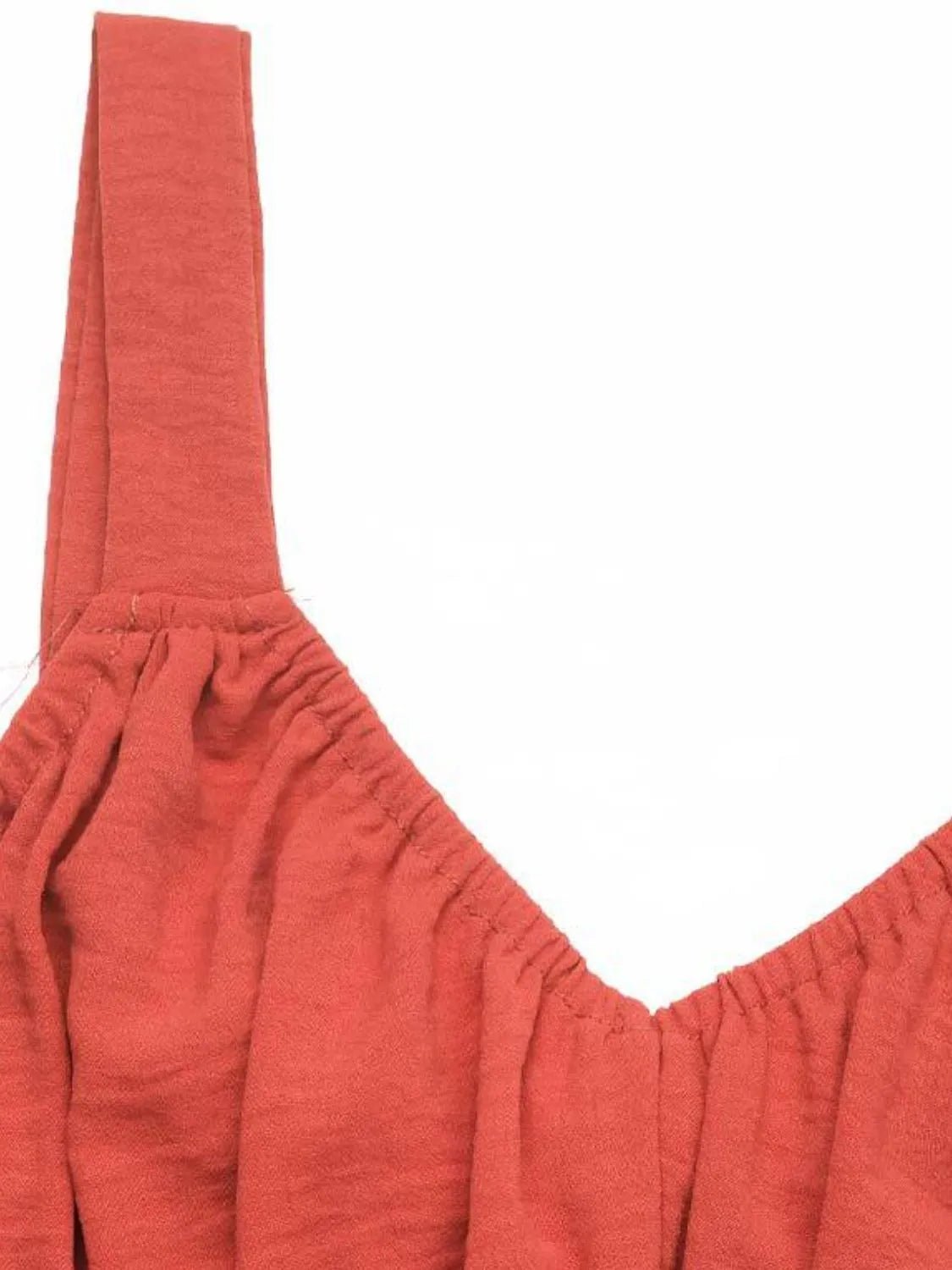 V - Neck Wide Strap Midi Cami Dress