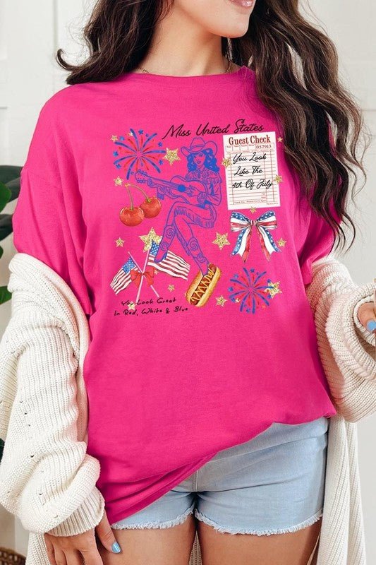Western 4th Of July Graphic Plus Heavy Cotton Tee