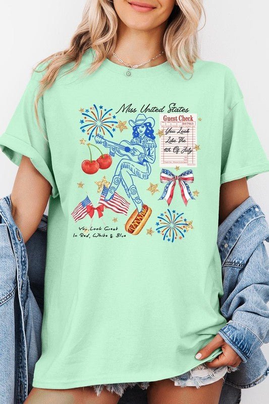 Western 4th Of July Graphic Plus Heavy Cotton Tee