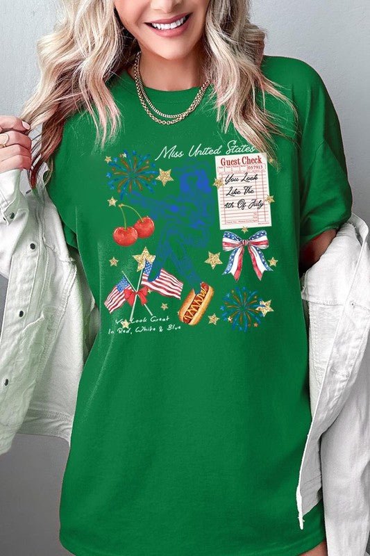Western 4th Of July Graphic Plus Heavy Cotton Tee