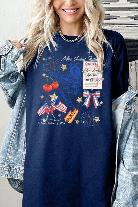 Western 4th Of July Graphic Plus Heavy Cotton Tee