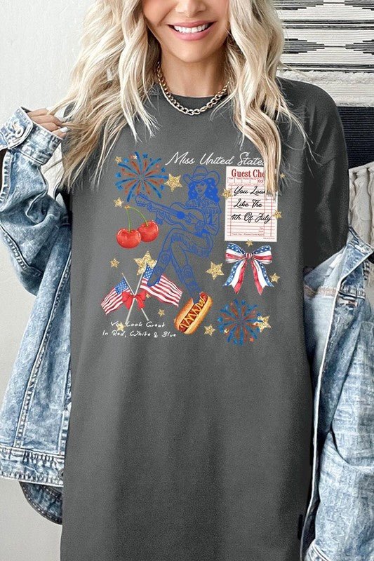 Western 4th Of July Graphic Plus Heavy Cotton Tee