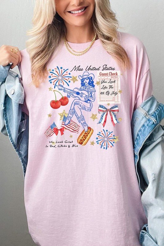 Western 4th Of July Graphic Plus Heavy Cotton Tee