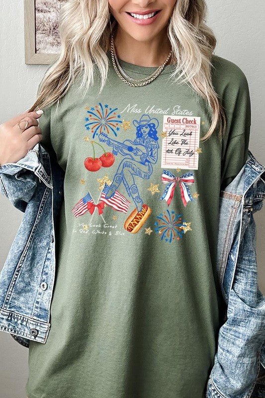 Western 4th Of July Graphic Plus Heavy Cotton Tee
