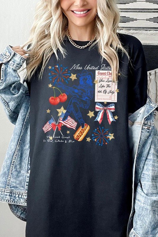 Western 4th Of July Graphic Plus Heavy Cotton Tee