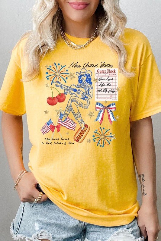 Western 4th Of July Graphic Plus Heavy Cotton Tee
