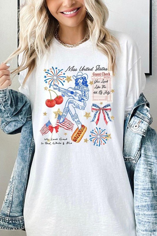 Western 4th Of July Graphic Plus Heavy Cotton Tee