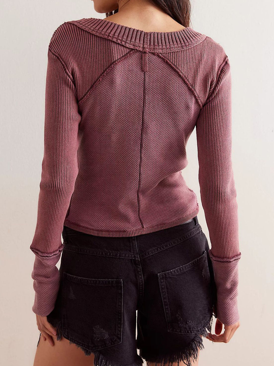 V-Neck Button Up Cropped Cardigan - Classique Collection
