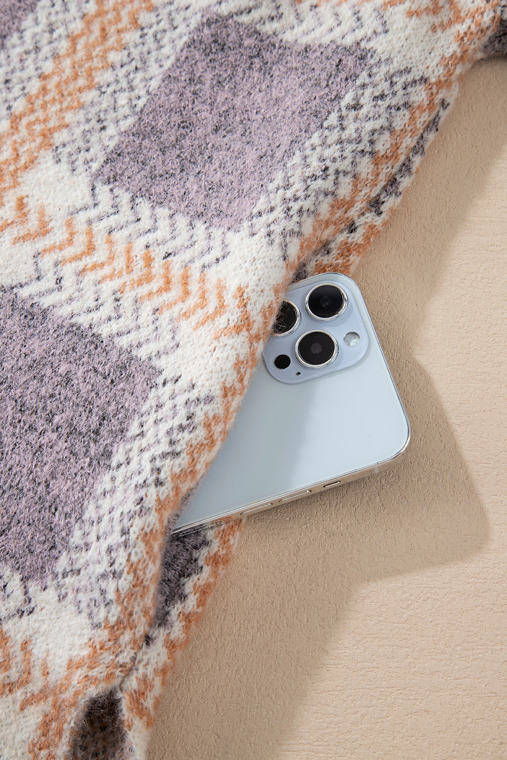 Plaid Button Up Collared Neck Cardigan - ClassiQ