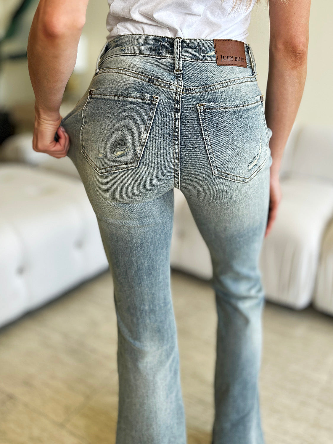 Judy Blue Full Size Mid Rise Flare Jeans - Classique Collection