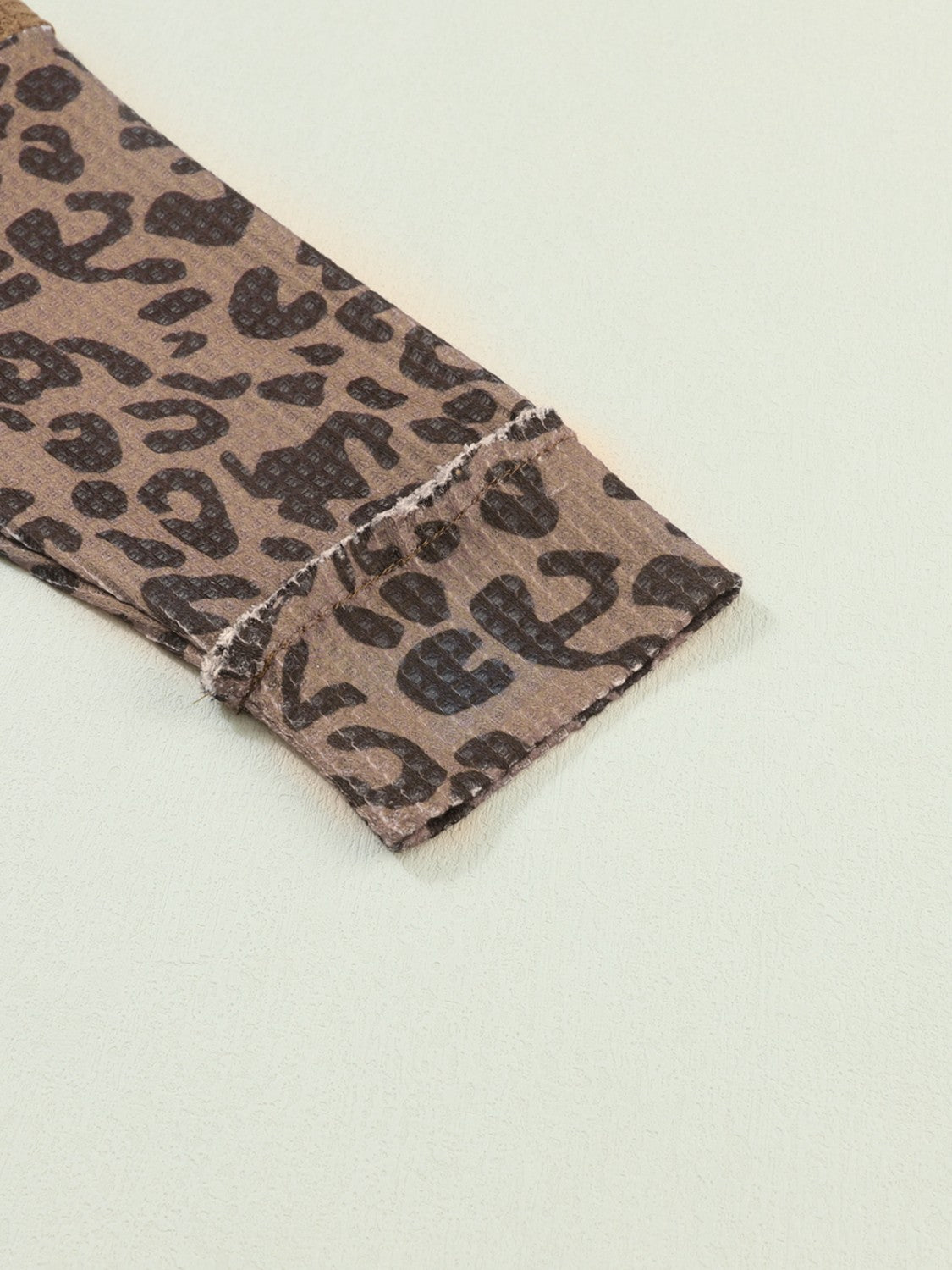 Half Button Leopard Collared Neck Blouse - Classique Collection