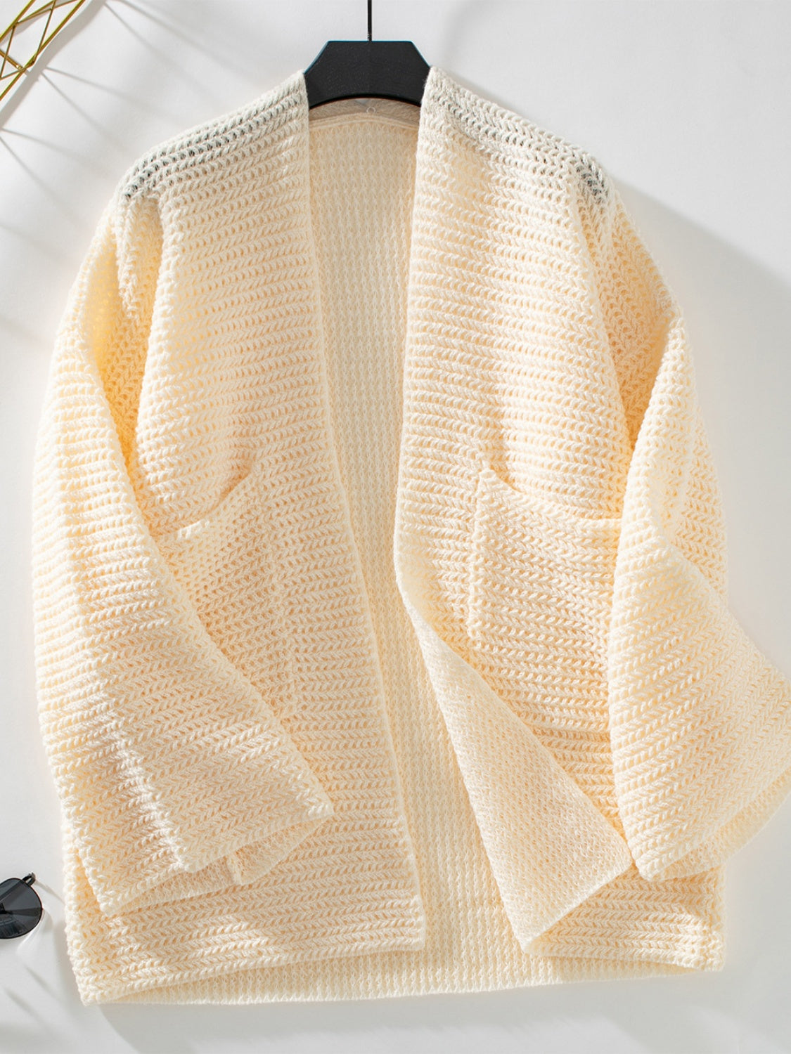 Open Front Long Sleeve Cardigan - ClassiQ